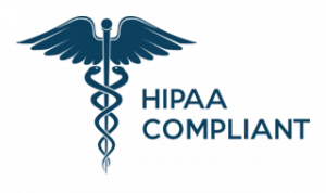 Icon symbolizing HIPAA compliance standards for protecting sensitive healthcare and financial data.